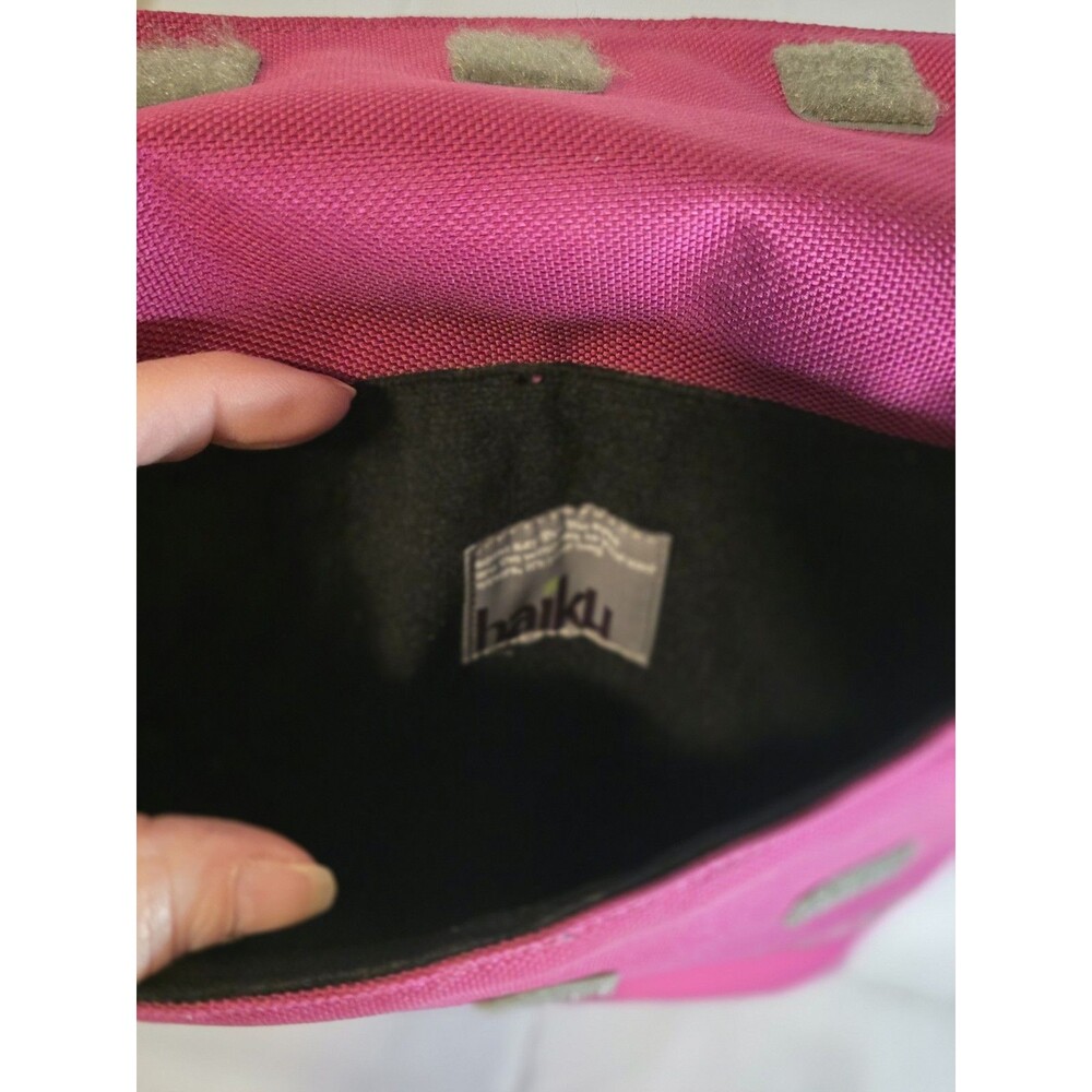 Haiku Purple Floral Shoulder Bag with Embroidered Accents, Adjustable Strap - Picture 5 of 6